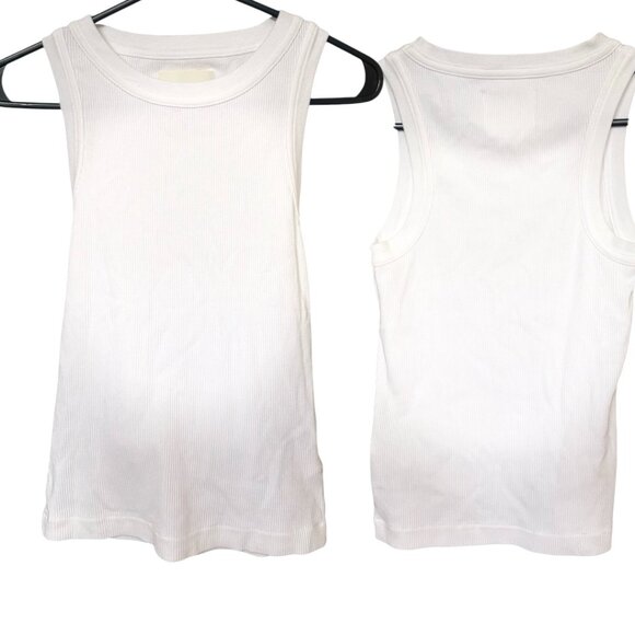 BUNDLE OF 2! CITIZENS OF HUMANITY ISABEL RIBBED TANK TOPS BLACK/WHITE XS/S EUC - Picture 2 of 4